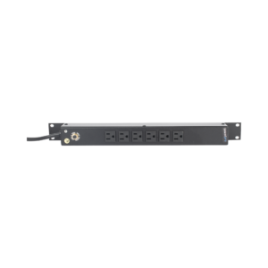 Multicontacto Horizontal (PDU) de 6 Contactos (NEMA 5-15R) Rack 19 1UR. Voltaje Entrada/Salida: 120Vca/15A