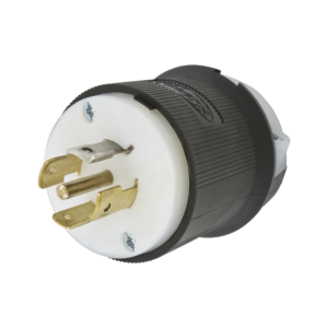 Clavija Industrial con Bloqueo de Media Vuelta / 20 A 120/208 V CA / 4 Polos 5 Hilos / Color Blanco y Negro / Nema L21-20P