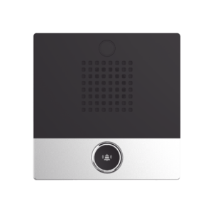 Mini Intercomunicador para hotelería y hospitales, con diseño elegante, PoE, 1 botón, 1 relevador integrado de salida y
