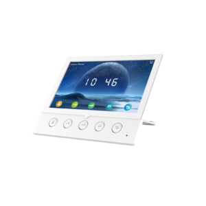 Monitor IP/SIP para interior, Wi-Fi, pantalla a color de 7, audio de 2 vías, PoE, 8 interfaces de entrada de alarma.