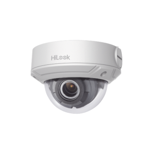 HiLook Series / Domo IP 4 Megapixel / 30 mts IR / Exterior IP67 / PoE / WDR 120 dB / Lente Motorizado 2.8-12 mm / IK10