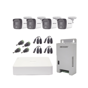 Kit TURBOHD 1080p / DVR 4 Canales / 4 Cámaras con Micrófono Integrado y 101° Visión / Luz Blanca + IR Visión Nocturna