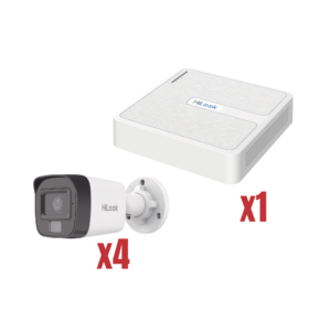 Kit IP 4Megapixel / NVR de 4 Canales con 4 Puertos PoE / 4 Cámaras IP Dual light con microfono