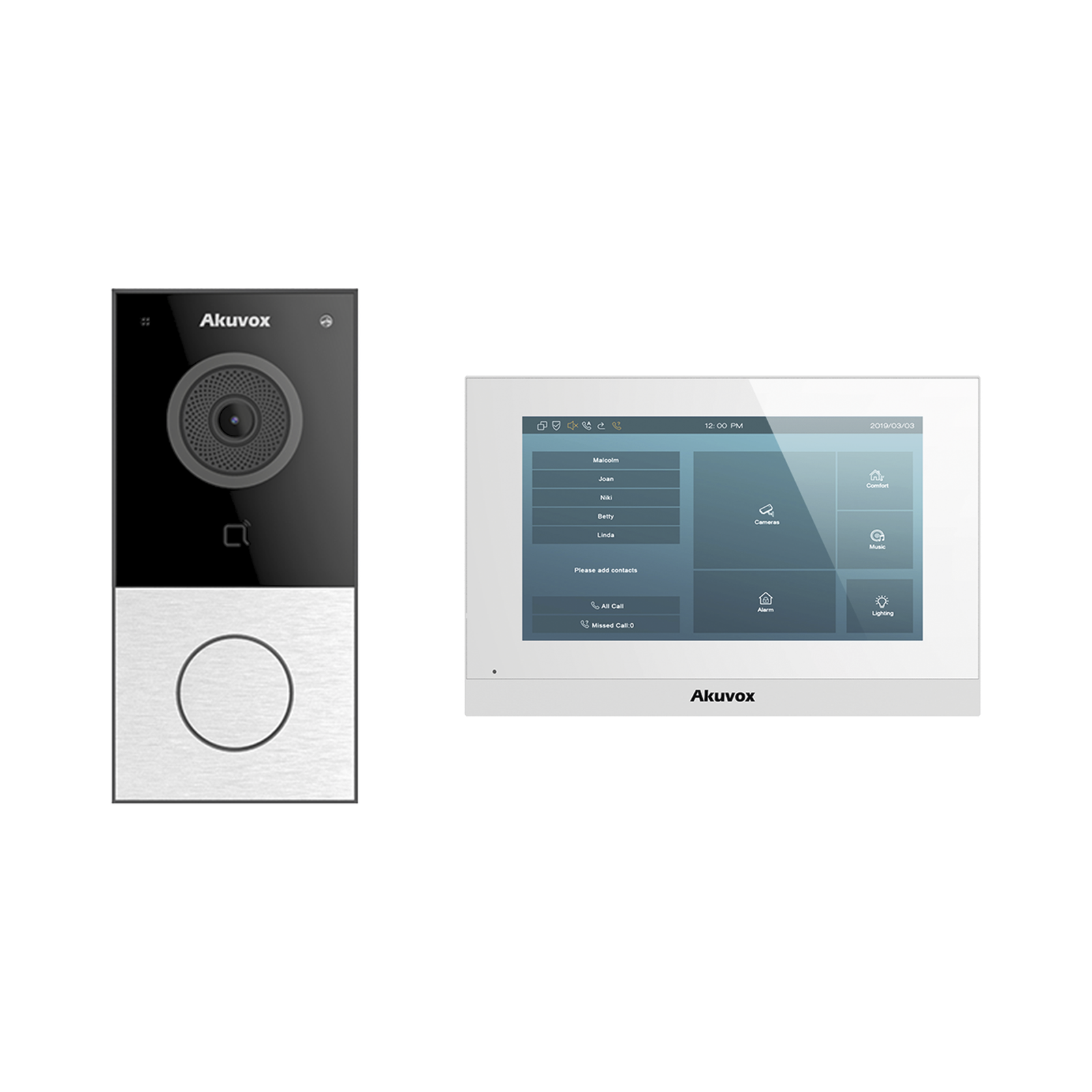 Kit de Videoportero Akuvox WIFI/ Monitor Linux de 7 Pulgadas/ 100% en la Nube / POE / Bluetooth / NFC / Lector de Tarjetas