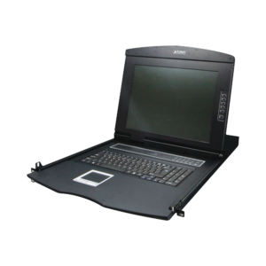 Switch KVM con Monitor de 17con Teclado y Trackpad para Rack de 1U de Cuatro Postes, 8 Puertos VGA Para Acceder y Controlar