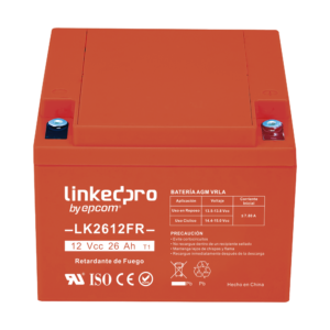Batería de respaldo 12 V 26 Ah AGM | Certificada UL94-V0 Retardante a la Flama | Especial para Seguridad Electrónica | Vida