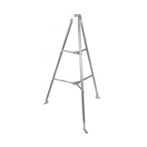 Montaje de tripie para exterior, altura total del tripie 1.52 m. Compatible con mástiles de hasta 3 m de largo 1 1/4 a 2 de