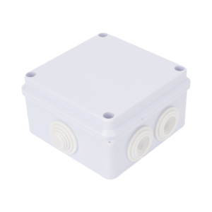 Caja de Conexiones Impermeable IP65, 7 Entradas, Dimensiones 100 x 100 x 70 mm, para Instalaciones Industriales, Comerciales