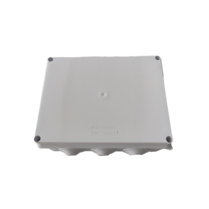 Caja de Conexiones Impermeable IP65, 10 Entradas, Dimensiones 200 x 155 x 80 mm, para Instalaciones Industriales