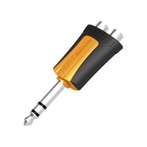 Conector Estéreo | 1/4in – 2 x RCA hembra | Adaptador de Carcasa de Plastico |