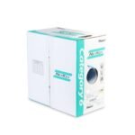 Bobina de Cable UTP de 305 Metros (1000 Pies) de Cobre, NetKey, Gris Claro, Categoría 6 (24 AWG), 1000Mbps, Riser (CMR), de