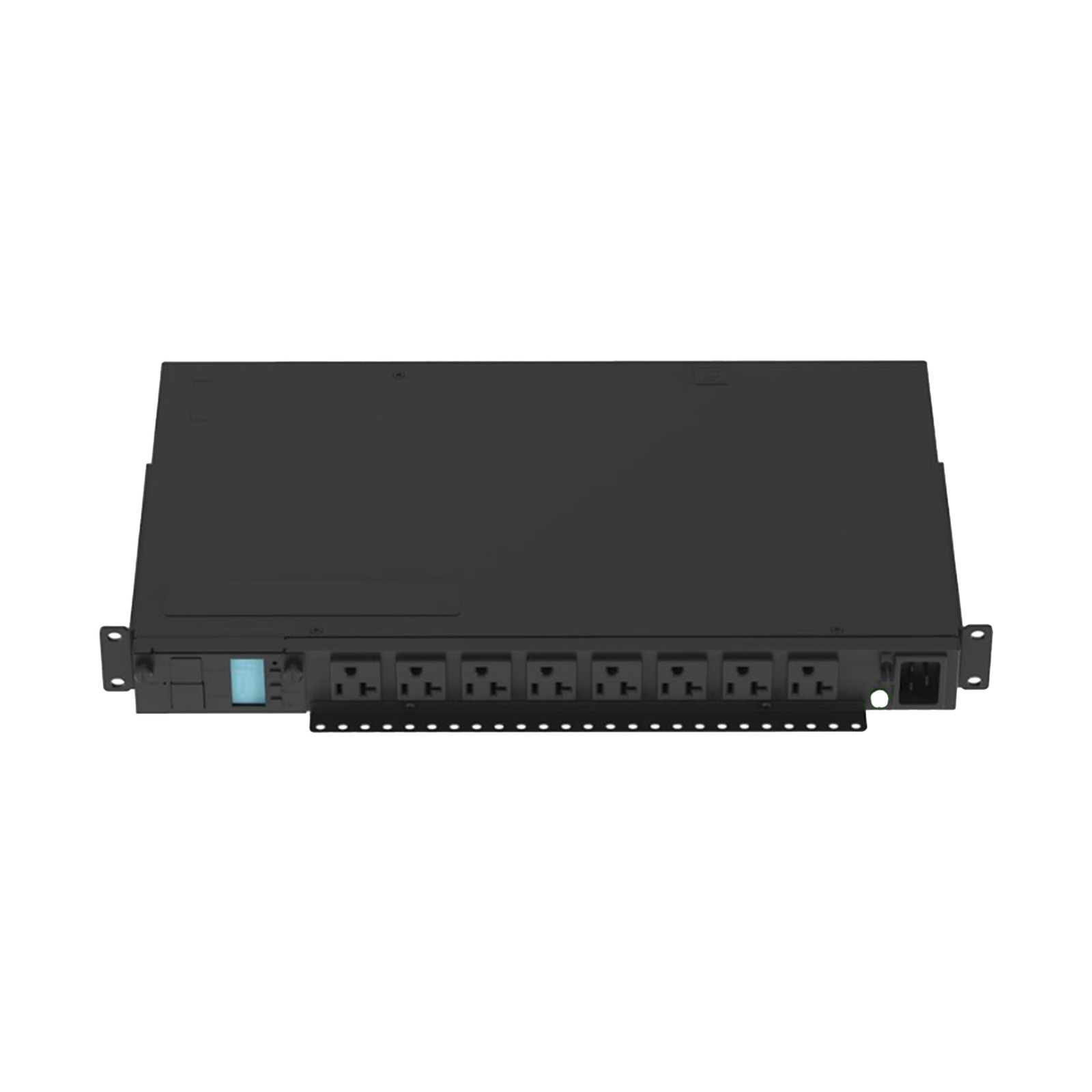PDU Monitoreable (MI) para Distribución de Energía, Enchufe de Entrada NEMA 5-15P, Con 8 Salidas 5-20R, Horizontal 19in, 120