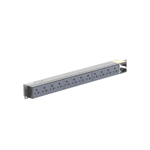 PDU Básico para Distribución de Energía, Enchufe de Entrada NEMA 5-15P, Con 12 Contactos NEMA 5-20R, Instalación Horizontal