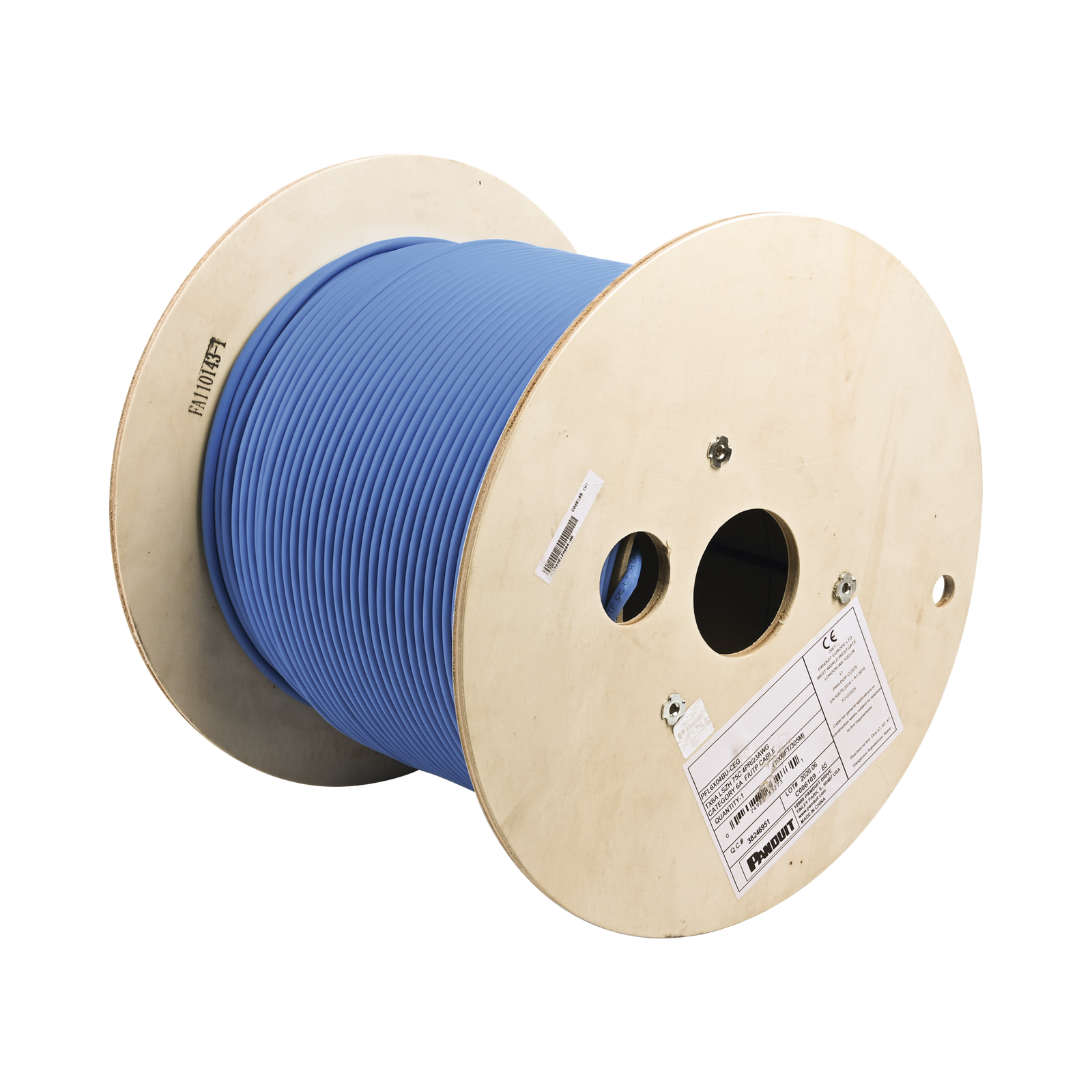 Bobina de Cable Blindado F/UTP de 4 Pares, Cat6A, Soporte de Aplicaciones 10GBase-T, LSZH (Libre de Gases Tóxicos), Color