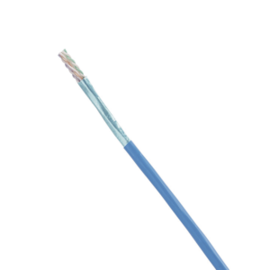 Bobina de Cable Blindado F/UTP de 4 Pares, Cat6A, Soporte de Aplicaciones 10GBase-T, CMR (Riser), Color Azul, 305 Metros