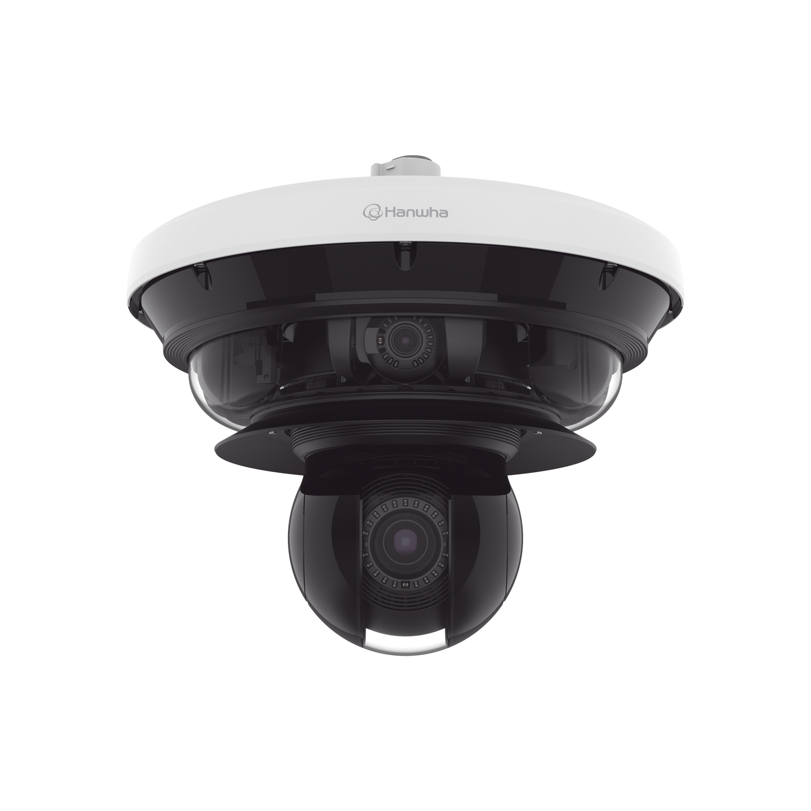 Cámara IP Multisensor 34MP (4 sensores 4K) con lentes motorizados / PTZ 2 MP 40X / Hasta 2 tarjetas MicroSD de 512GB / WDR