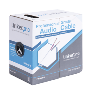 Cable para Audio Profesional de 2 Conductores Calibre 18 para Aplicaciones de Audio y Automatización Bobina de 152 Metros