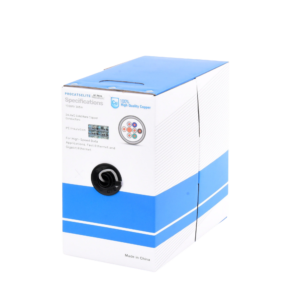 Bobina de Cable de 305 Metros (1000 Pies), Cat5e, 24 AWG, Color Gris, UL, para Aplicaciones en Videovigilancia, Redes de