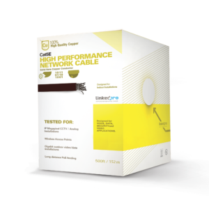 Cable Cat5e de Alto Rendimiento Certificaciones ETL, UL, de 152.5 Metros (500 Pies) de Color Blanco, para Aplicaciones en