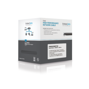 Bobina de Cable de 305 Metros (1000 Pies) Cat6+ Calibre 23 Exterior Blindado Tipo FTP para Climas Extremos, UL, Color Negro