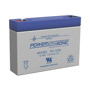 Batería 12V, 2.8AH, Para Respaldo, Tecnologías AGM/VRLA, 5 Años Vida Útil, Terminales F1, Reconocida UL (PS-1228-F1)