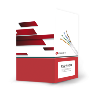 Bobina de Cable de UTP de 4 Pares Cat5e de 305 Metros (1000 Pies), 100% Cobre, PVC ROHS, Color Gris, 24 AWG, Uso en