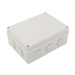 Caja Derivación-Conexión de Plástico (140 X 190 X 76 mm) con 10 Glándulas de Goma. Para Instalaciones Comerciales