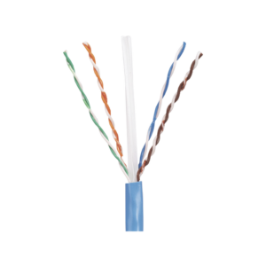 Bobina de Cable UTP 305 Metros (1000 Pies) de Cobre, PanNet, Azul, Categoría 5e (24 AWG), PVC (CM), de 4 Pares