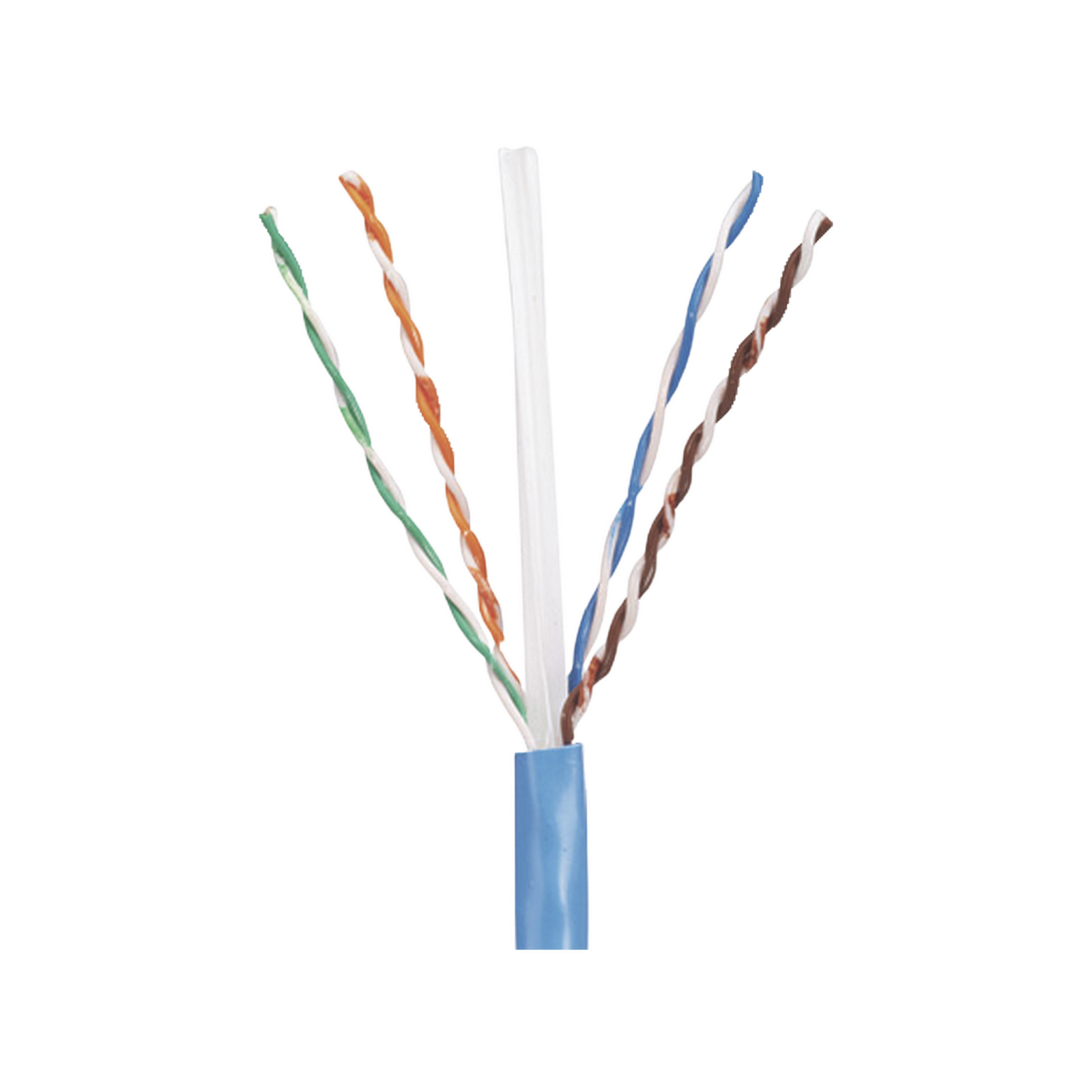 Bobina de Cable UTP 305 Metros (1000 Pies) de Cobre, PanNet, Azul, Categoría 5e (24 AWG), PVC (CM), de 4 Pares
