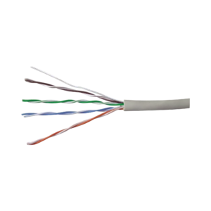 Bobina de Cable UTP 305 Metros (1000 Pies) de Cobre, PanNet, Gris, Categoría 5e (24 AWG), PVC (CM), de 4 Pares