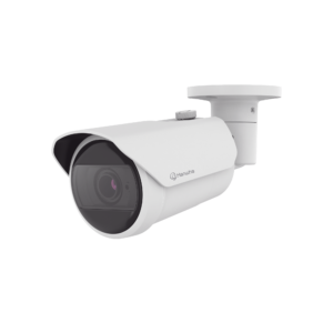 Camara Bala IP 8MP con funciones IA / Lente Motorizado 3.2 a 10.2 mm / WDR 120dB / H.265 / RanuraSD / Protección IP66 IK10