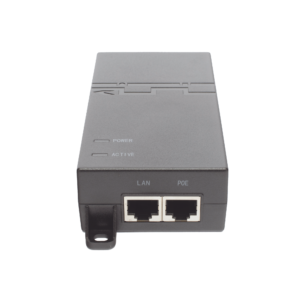 Inyector PoE estándar 30 watts, Compatible Multi-marcas, Detección Inteligente Anti Accidentes (802.3at / Gigabit)