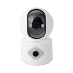 Camara doble lente 3mp| Wifi| autoseguimiento| Detección de movimiento| audio de 2 vias| almacenamiento hasta 128GB