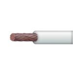 ( SSLU13 ) Cable Eléctrico 10 AWG Color Blanco, Conductor de Cobre Suave Cableado. Aislamiento de PVC, Autoextinguible