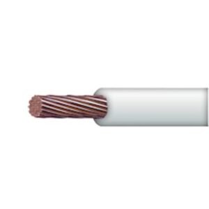 ( SSLU13 ) Cable Eléctrico 10 AWG Color Blanco, Conductor de Cobre Suave Cableado. Aislamiento de PVC, Autoextinguible