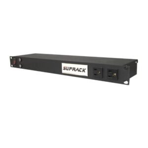 Tomacorriente de 10 contactos para 120 Vca con Supresor de picos tipo A de 40 kA, Diseñado para Montaje en Rack de 19.