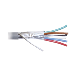 Bobina de 305 Metros (1000 Pies) de Cable 8 Conductores, 22 AWG, Tipo CMR, de Color Gris para Aplicaciones en Alarmas de