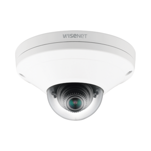 Cámara IP Mini Domo Exterior Antivandálico 2MP Color Blanco / Lente 2.8mm / WDR 150db / H.265 & WiseStream / Conteo de