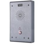 Intercomunicador IP, 2 líneas SIP, 2 relevadores con botón para llamada, anti-vandálico, IP65 e IK10, PoE (I12-N-01P)