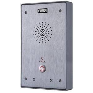 Intercomunicador IP, 2 líneas SIP, 2 relevadores con botón para llamada, anti-vandálico, IP65 e IK10, PoE (I12-N-01P)