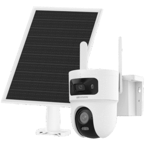 Kit Solar IP All in One Doble Lente / AOV / PT IP 4 Megapixel Lente 4 mm / Fijo 4 Megapixel Lente 2.8 mm / Panel Solar +