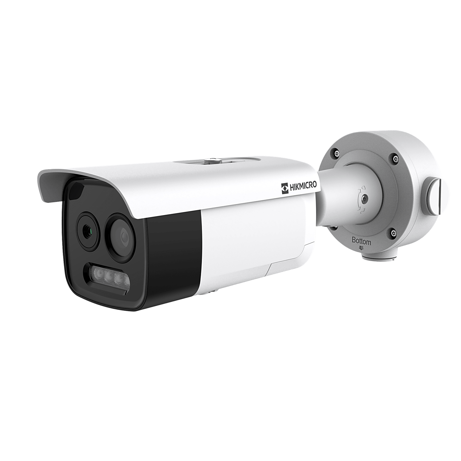 (HIKMICRO) Cámara Bullet IP Bi-espectral Térmica 3.6 mm (256×192) / Óptica 4.3 mm (5 Megapixel) / IA GUANLAN / Rango -20°C a