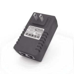 Adaptador de pared / Inyector PoE / 48 Vcc / 0.5 A / Controlado por chip IC / Protección contra OV, OC, SC, UV/ Fácil de