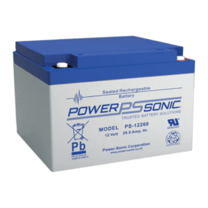 Batería 12V, 26AH, Para Respaldo, Tecnologías AGM/VRLA, 5 Años Vida Útil, Terminales M5, Reconocida UL (PS-12260-M5)