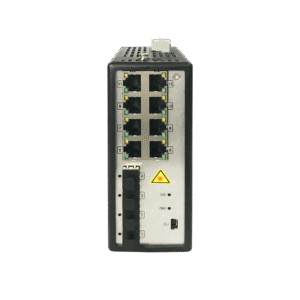 Switch Gigabit PoE+ / Industrial / Administrable / 8 Puertos Gigabit PoE+ (30 W) / 4 Puertos SFP / 250 W Total / 48 a 57 VCD
