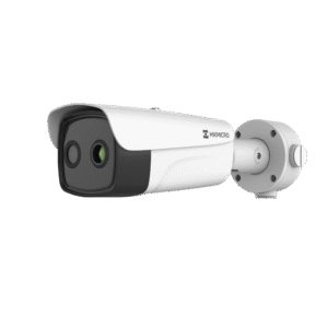 (Hikmicro) Bala IP Dual / Térmica 25 mm (384 X 288 ) / Óptico 12.4 mm (4 Megapixel) / 100 mts IR / IP67 / PoE / VCA 3.0