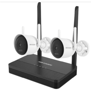 Kit IP Inalámbrico 2 Megapixel (1080p) / NVS 4 Canales / 2 Cámaras Bala para Exterior con Lente 2.8 mm y Dual Light (30 mts