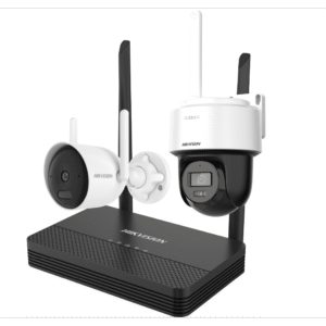 Kit IP Inalámbrico 2 Megapíxel / NVS 4 Canales / 1 Cámara Bala Exterior + 1 Cámara Turret Interior con Lente 2.8 mm y Dual