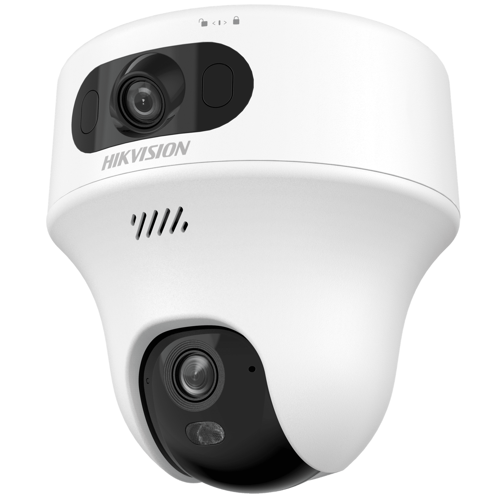 Turret PT 6 Megapixel / Doble Lente (2.8 mm y 4 mm) / Dual Light (10 mts IR + 10 mts Luz Blanca) / Wi-Fi / Interior / Audio