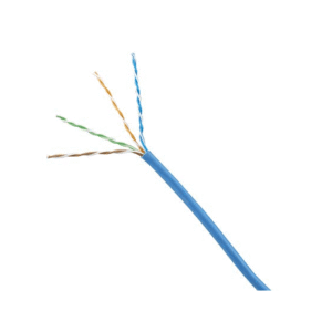 Bobina de Cable UTP 305 Metros (1000 Pies) de Cobre, Azul, Categoría 6 (24 AWG), 1000Mbps, LSZH (Bajo Humo, Cero Halógenos)